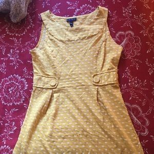 Yellow polka-dotted dress